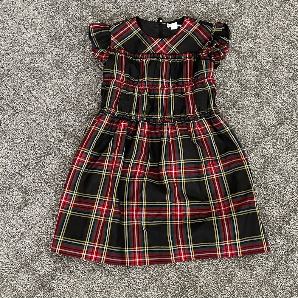 Crewcuts Plaid Dress - Red, Yellow, Black